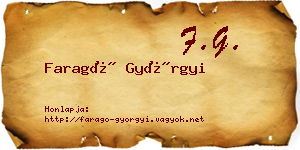 Faragó Györgyi névjegykártya