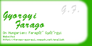 gyorgyi farago business card
